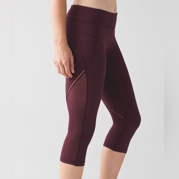 Lululemon • Sculpt It Crop Bordeaux Drama - Picture 3 of 8